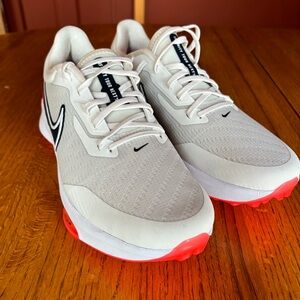Nike Men’s Air Zoom Infinity Tour NXT% Golf Shoes, White/Orange, Men’s 10.5